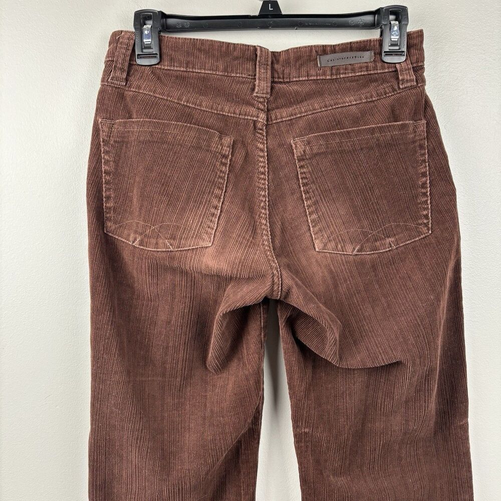 Christopher Blue Corduroy Pants Women's 4 Brown Stretch Straight Leg Casual - Picture 4 of 10